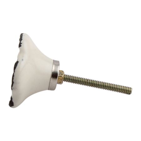 Black Daffodils Ceramic Etched Drawer Knob